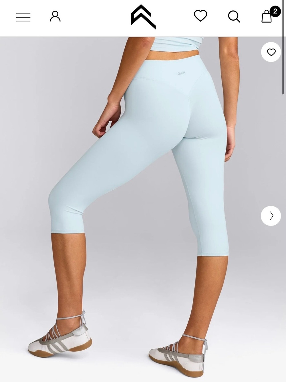 Oner Active Cloud Blue Soft Motion Capri Leggings